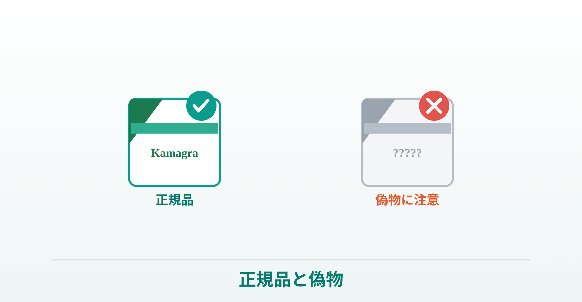 カマグラを個人輸入のつるかめ薬局で買う際の正規品と偽物の注意の説明画像