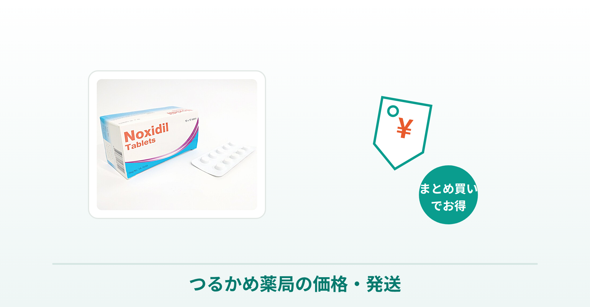 ミノキシジル通販のつるかめ薬局の価格・発送を商品写真で表した画像
