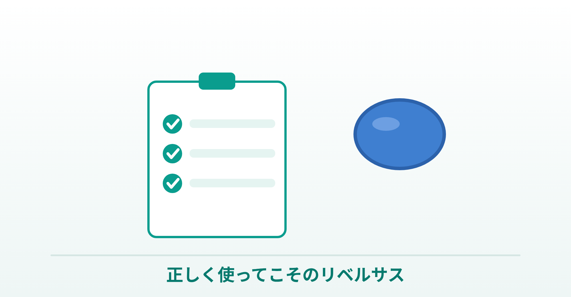 リベルサスは正しく使ってこそ、というまとめを表したイラスト